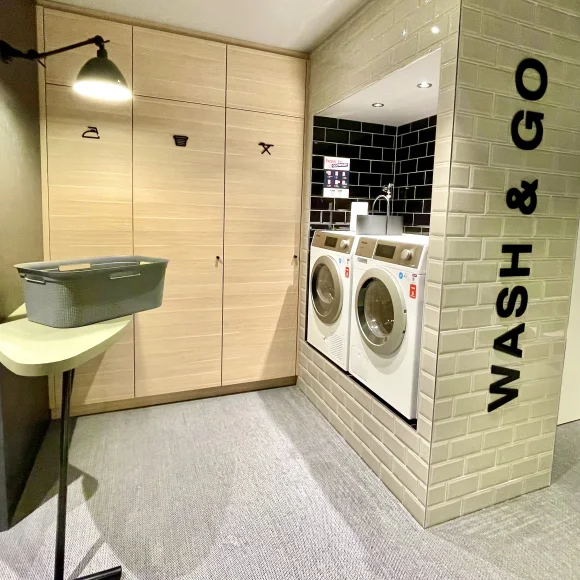 Zeitwohnhaus Waschküche Zeitwohnhaus Waschküche mit Waschmaschine