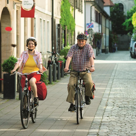 RegnitzRadweg Erlangen Radfahren in der Schiffstraße in Erlangen